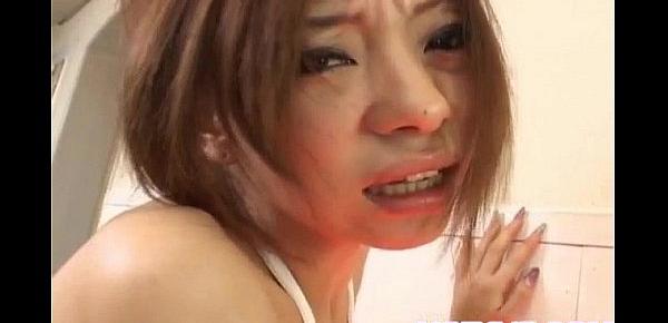  Reina Yoshii on heels gets shlong in mouth and in hairy hot box